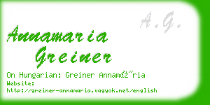 annamaria greiner business card